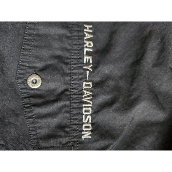 Harley Davidson Shirt Embroidered Long Sleeves Mens XLT Vintage Button Down - Picture 9 of 11